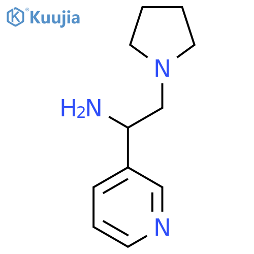 1-(Pyridin-3-yl)-2-(pyrrolidin-1-yl)ethan-1-amine structure