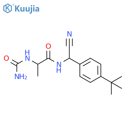 N-[(4-tert-butylphenyl)(cyano)methyl]-2-(carbamoylamino)propanamide structure