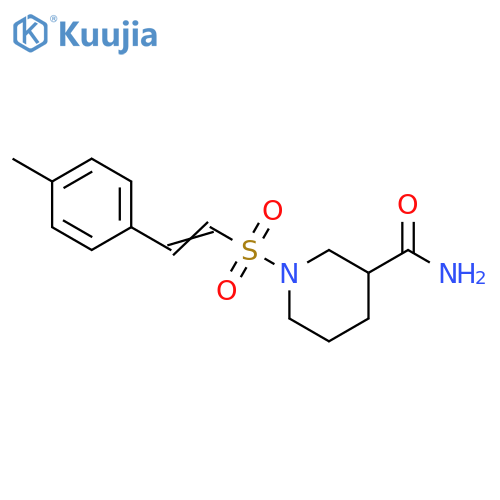 1-[[2-(4-Methylphenyl)ethenyl]sulfonyl]-3-piperidinecarboxamide structure