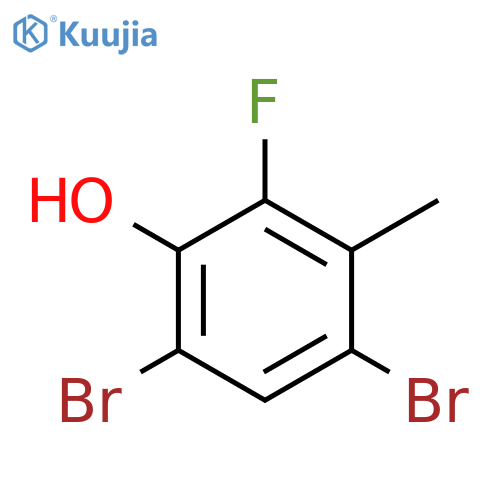 4,6-Dibromo-2-fluoro-3-methylphenol structure