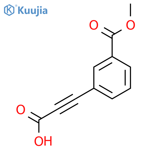 3-4-(methoxycarbonyl)phenylprop-2-ynoic acid structure