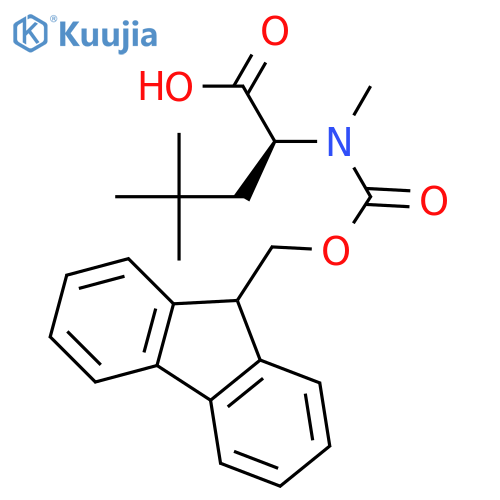 (2S)-2-[9H-fluoren-9-ylmethoxycarbonyl(methyl)amino]-4,4-dimethyl-pentanoic acid structure