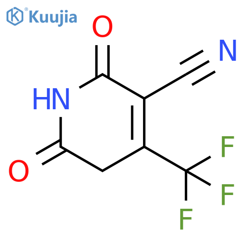 3-Pyridinecarbonitrile, 1,2,5,6-tetrahydro-2,6-dioxo-4-(trifluoromethyl)- structure