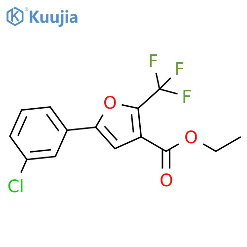 3-Furancarboxylic acid, 5-(3-chlorophenyl)-2-(trifluoromethyl)-, ethyl ester structure