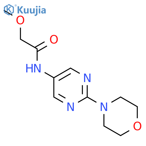 2-methoxy-N-2-(morpholin-4-yl)pyrimidin-5-ylacetamide structure
