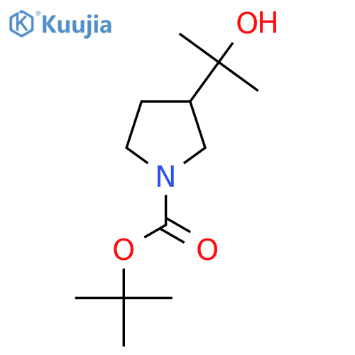 Tert-butyl 3-(2-hydroxypropan-2-yl)pyrrolidine-1-carboxylate structure
