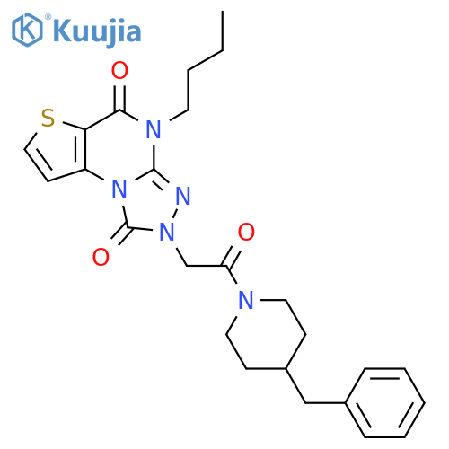 11-[2-(4-benzylpiperidin-1-yl)-2-oxoethyl]-8-butyl-5-thia-1,8,10,11-tetraazatricyclo[7.3.0.0^{2,6}]dodeca-2(6),3,9-triene-7,12-dione structure