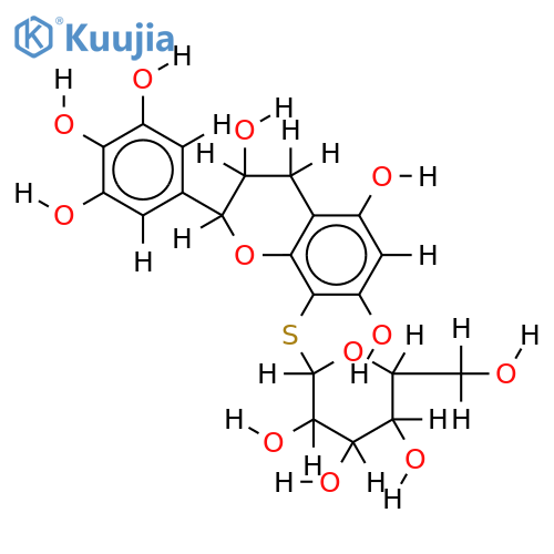 (+)-gallocatechin-8-S-beta-D-glucopyranoside structure