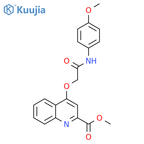 methyl 4-{[(4-methoxyphenyl)carbamoyl]methoxy}quinoline-2-carboxylate structure