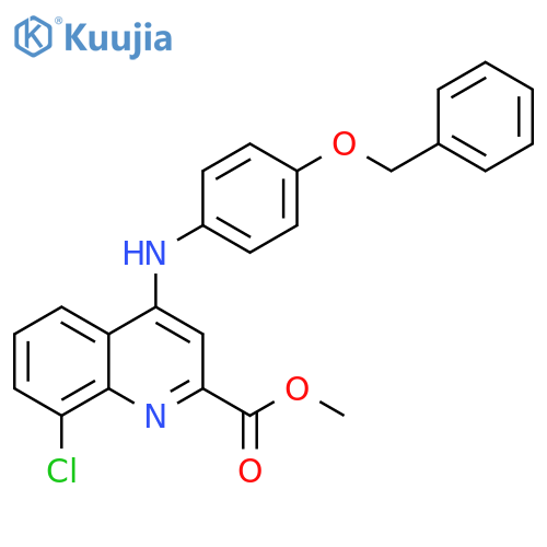 methyl 4-{[4-(benzyloxy)phenyl]amino}-8-chloroquinoline-2-carboxylate structure