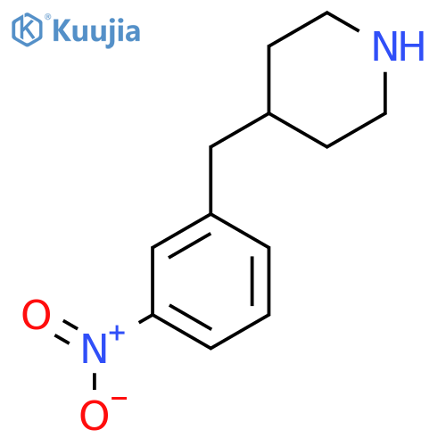 4-(3-nitrophenyl)methylpiperidine structure