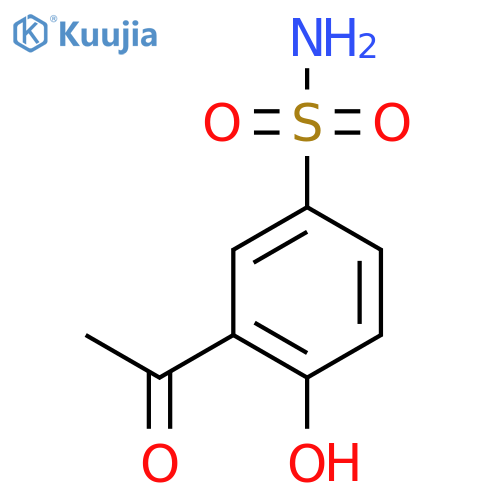 3-Acetyl-4-hydroxybenzene-1-sulfonamide structure