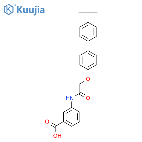 3-[[2-[4-(4-Tert-butylphenyl)phenoxy]acetyl]amino]benzoic acid structure