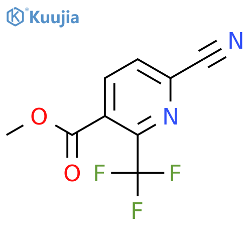 6-Cyano-2-trifluoromethyl-nicotinic acid methyl ester structure