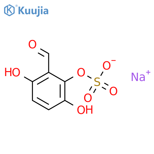Benzaldehyde,3,6-dihydroxy-2-(sulfooxy)-, sodium salt (1:1) structure