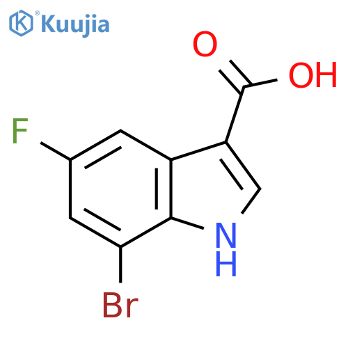 7-Bromo-5-fluoro-1H-indole-3-carboxylic acid structure
