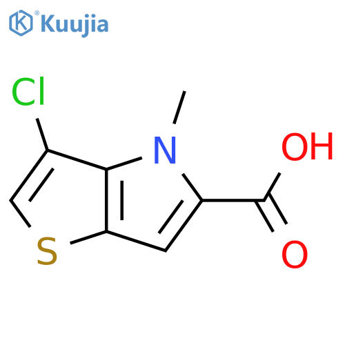 3-Chloro-4-methyl-4H-thieno[3,2-b]pyrrole-5-carboxylic acid structure