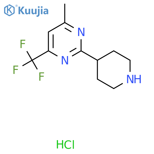 4-Methyl-2-piperidin-4-yl-6-trifluoromethyl-pyrimidine Hydrochloride structure