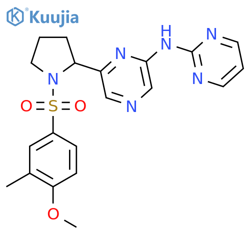 6-[1-(4-Methoxy-3-methylphenyl)sulfonylpyrrolidin-2-yl]-N-pyrimidin-2-ylpyrazin-2-amine structure