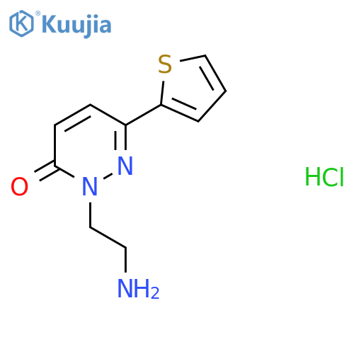 2-(2-Aminoethyl)-6-(thiophen-2-yl)pyridazin-3-one hydrochloride structure