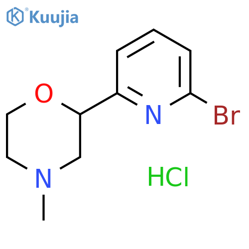 2-(6-Bromo-pyridin-2-yl)-4-methyl-morpholine hydrochloride structure