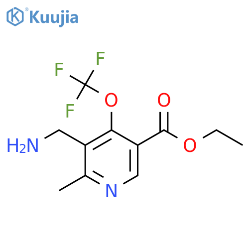 Ethyl 3-(aminomethyl)-2-methyl-4-(trifluoromethoxy)pyridine-5-carboxylate structure