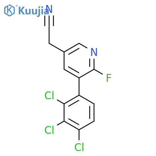2-Fluoro-3-(2,3,4-trichlorophenyl)pyridine-5-acetonitrile structure