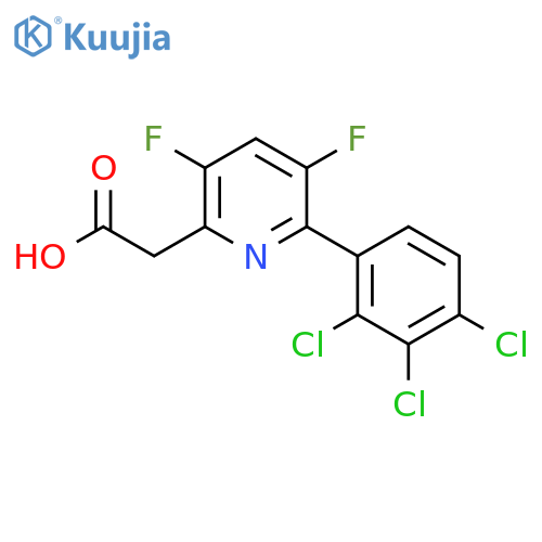 3,5-Difluoro-6-(2,3,4-trichlorophenyl)pyridine-2-acetic acid structure