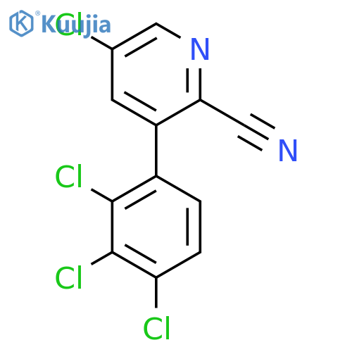 5-Chloro-3-(2,3,4-trichlorophenyl)picolinonitrile structure