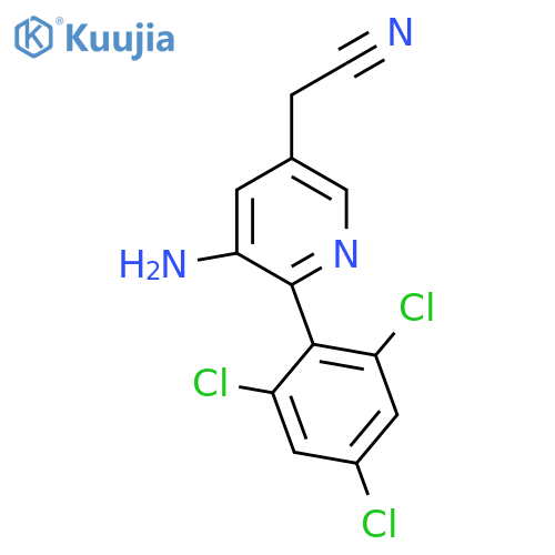 3-Amino-2-(2,4,6-trichlorophenyl)pyridine-5-acetonitrile structure