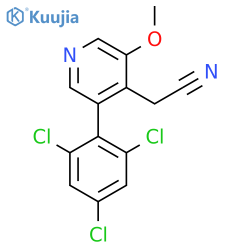 3-Methoxy-5-(2,4,6-trichlorophenyl)pyridine-4-acetonitrile structure