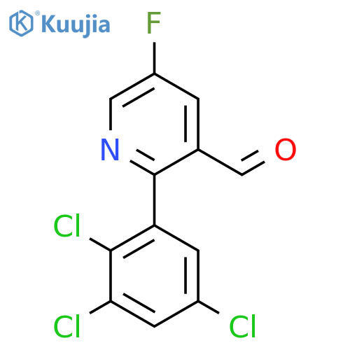 5-Fluoro-2-(2,3,5-trichlorophenyl)nicotinaldehyde structure