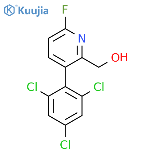 6-Fluoro-3-(2,4,6-trichlorophenyl)pyridine-2-methanol structure