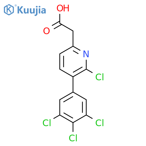 2-Chloro-3-(3,4,5-trichlorophenyl)pyridine-6-acetic acid structure
