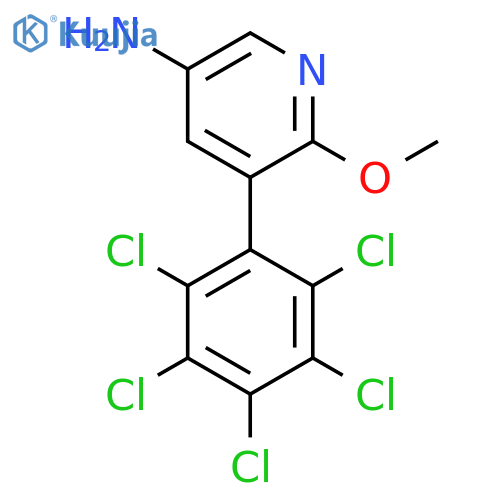 5-Amino-2-methoxy-3-(perchlorophenyl)pyridine structure