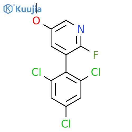2-Fluoro-5-methoxy-3-(2,4,6-trichlorophenyl)pyridine structure