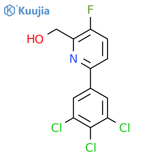 3-Fluoro-6-(3,4,5-trichlorophenyl)pyridine-2-methanol structure