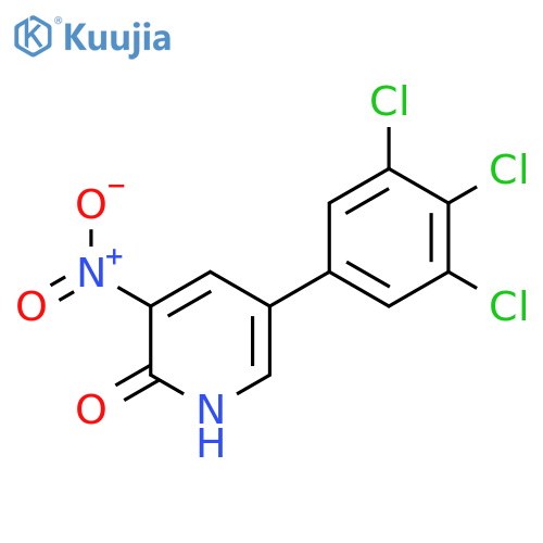 2-Hydroxy-3-nitro-5-(3,4,5-trichlorophenyl)pyridine structure