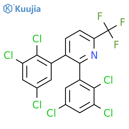 2,3-Bis(2,3,5-trichlorophenyl)-6-(trifluoromethyl)pyridine structure
