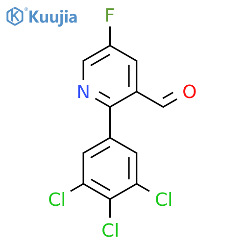5-Fluoro-2-(3,4,5-trichlorophenyl)nicotinaldehyde structure