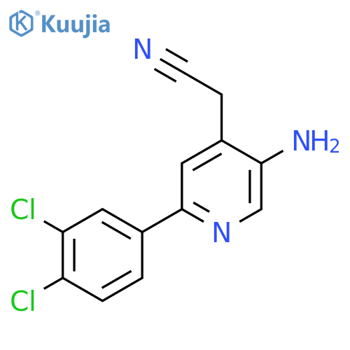 5-Amino-2-(3,4-dichlorophenyl)pyridine-4-acetonitrile structure