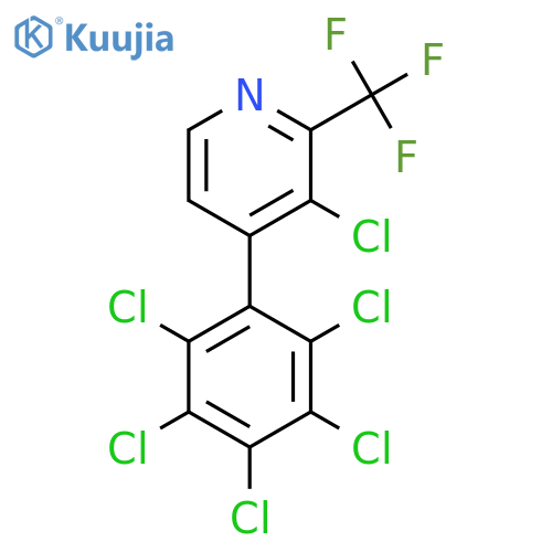 3-Chloro-4-(perchlorophenyl)-2-(trifluoromethyl)pyridine structure
