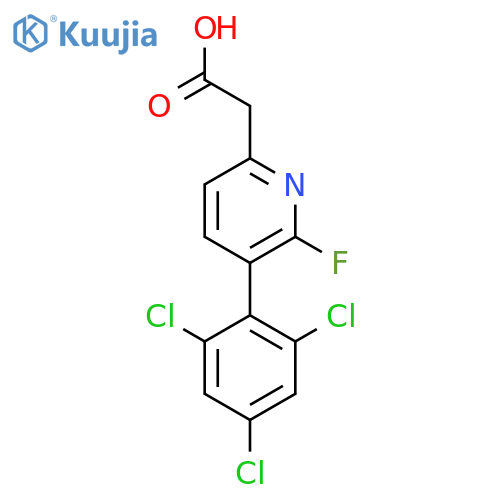 2-Fluoro-3-(2,4,6-trichlorophenyl)pyridine-6-acetic acid structure