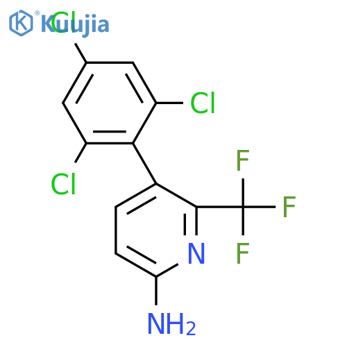 6-Amino-3-(2,4,6-trichlorophenyl)-2-(trifluoromethyl)pyridine structure