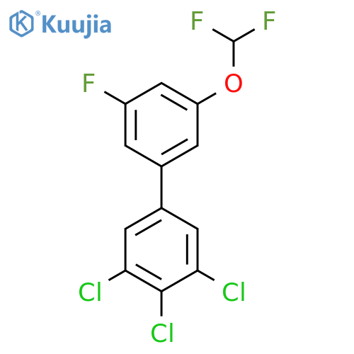 5'-(Difluoromethoxy)-3'-fluoro-3,4,5-trichlorobiphenyl structure