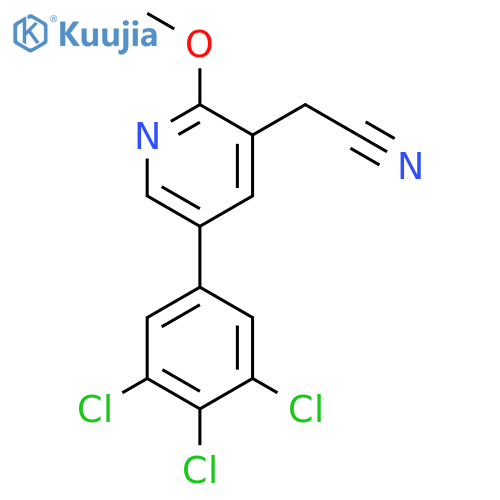 2-Methoxy-5-(3,4,5-trichlorophenyl)pyridine-3-acetonitrile structure