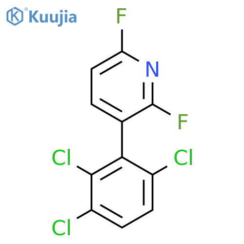 2,6-Difluoro-3-(2,3,6-trichlorophenyl)pyridine structure