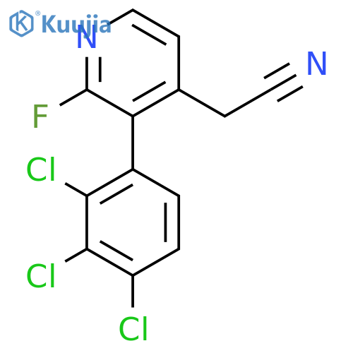 2-Fluoro-3-(2,3,4-trichlorophenyl)pyridine-4-acetonitrile structure