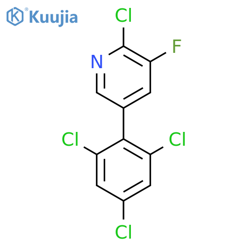 2-Chloro-3-fluoro-5-(2,4,6-trichlorophenyl)pyridine structure