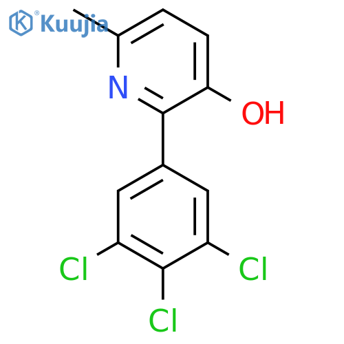 3-Hydroxy-6-methyl-2-(3,4,5-trichlorophenyl)pyridine structure